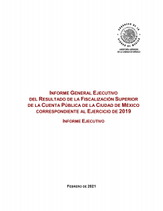Portada del Informe General Ejecutivo 2019