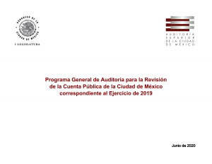 Portada del Programa General de Auditoría 2019