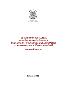Portada del Segundo Informe Parcial 2019