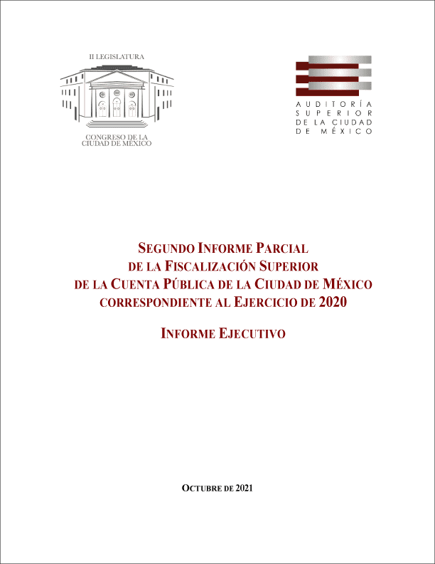 Portada del Segundo Informe Parcial 2020